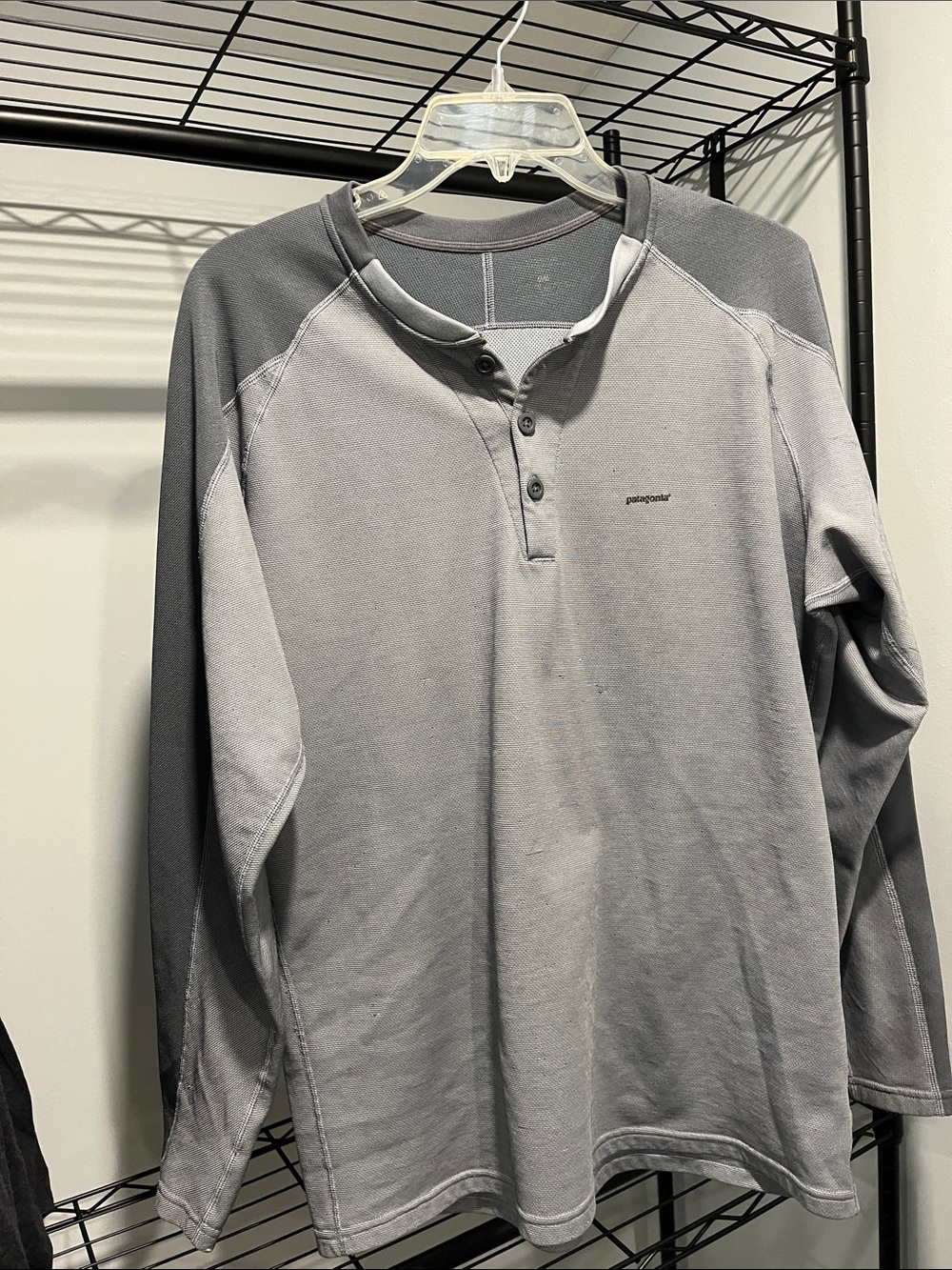 Patagonia Two-Tone Gray Long-Sleeve Henley